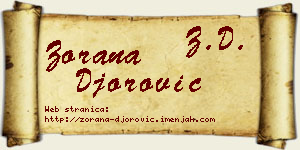 Zorana Đorović vizit kartica